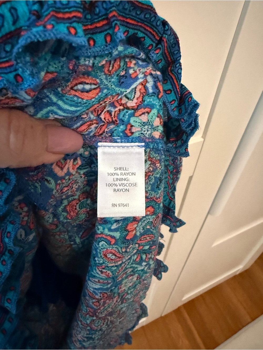 J. Jill Blue Paisley Tiered Sleeveless Maxi Dress. XL - Picture 7 of 9